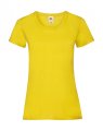 Goedkope Dames T-shirts fruit of the loom value weight 61-372-0 yellow